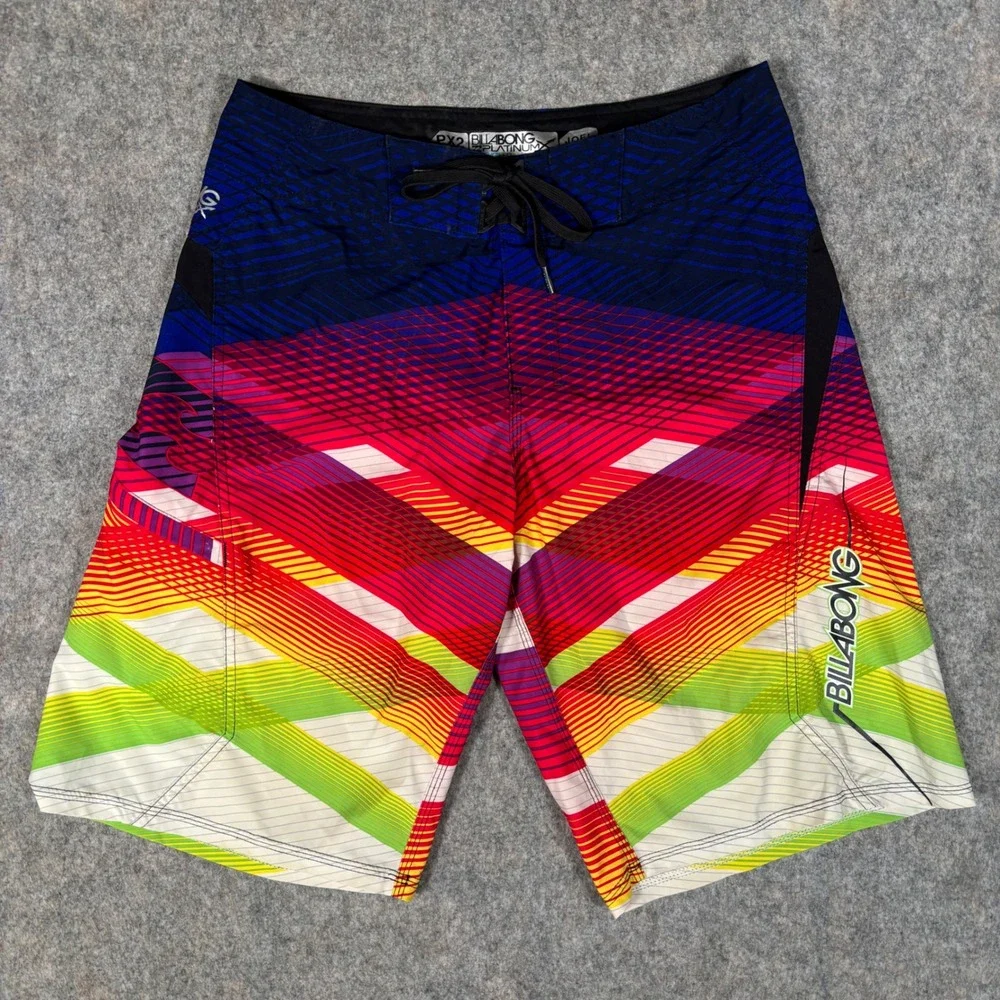 Billabong Board Shorts Mens 31 Multi Color Platinum X Joel Parkinson PX2 Trunks